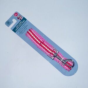 Greenbrier Kennel Club Reflective Pink Dog Leash 5 foot long size xl nylon
